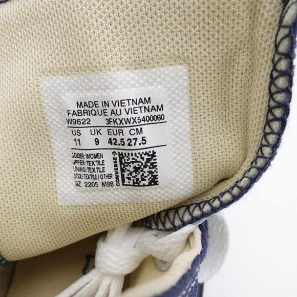 NEW Converse Chuck Taylor Basic Hi Shoes W9622 Navy - Picture 2 of 10